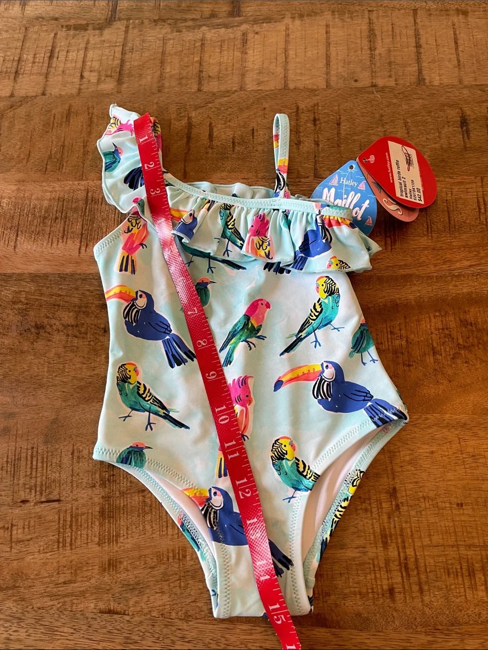 Hatley Swim Tropical Birds Swimsuit Ruffle New 2